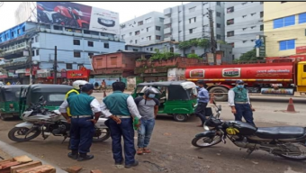 সিলেটে ১৬৩ যানবাহন আটক, ১২০ মামলা, ৬২ হাজার টাকা জরিমানা