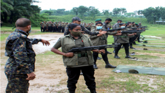 সিলেট আনসার সদস্যদের গুলি ছোঁড়া অনুশীলন উদ্বোধন